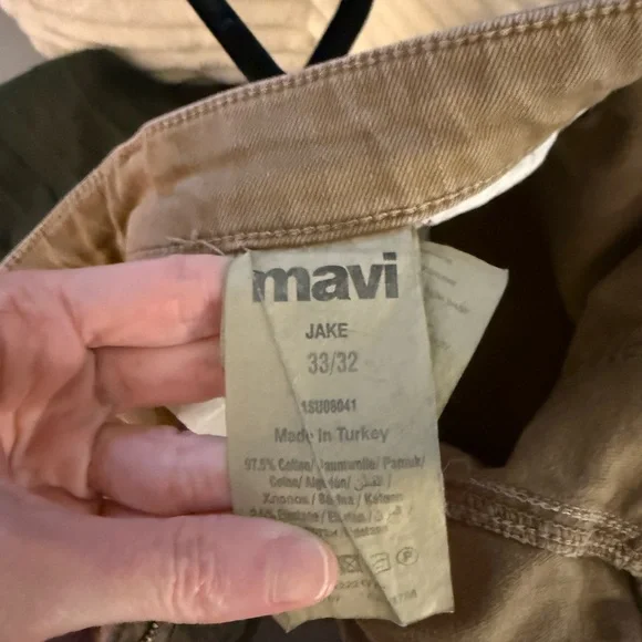 Mavi Jake Slim Leg Jeans in Tan - Picture 3 of 3